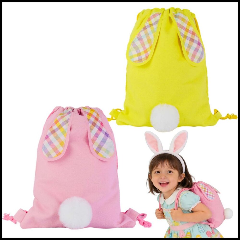 Canvas Drawstring Backpack Reusable Cinch Bag Eas… - image 1